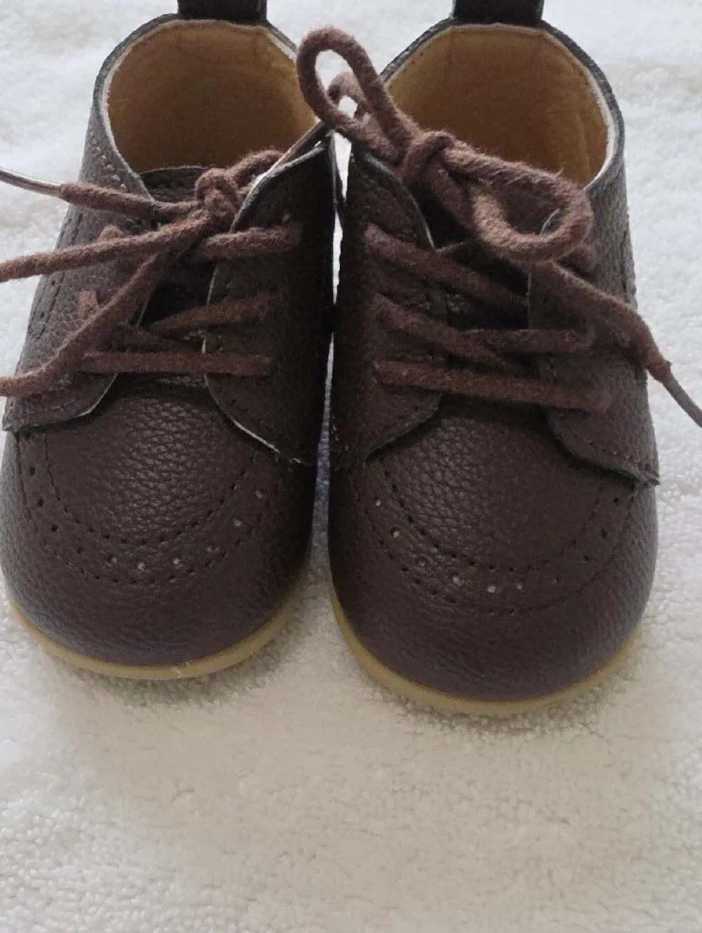 Classic Brown Kids Lace-Up Shoes
